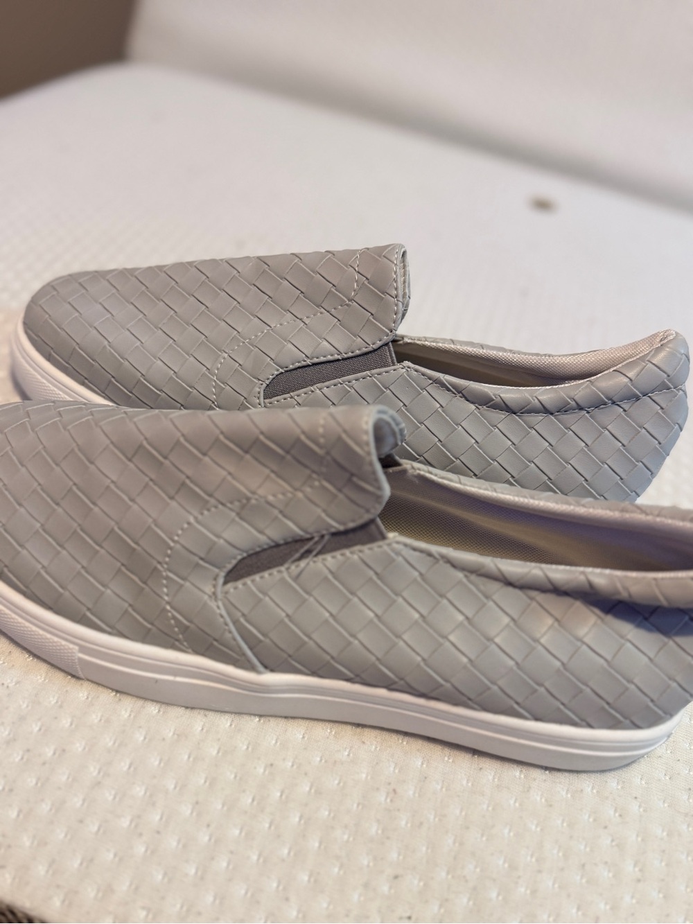 Woven Slip-On Comfort Sneakers - Gray
